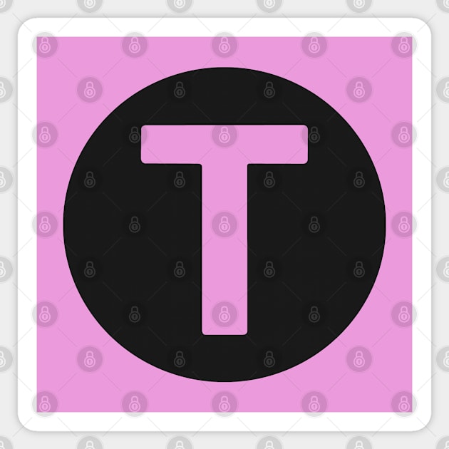 letter t pink Sticker by persa